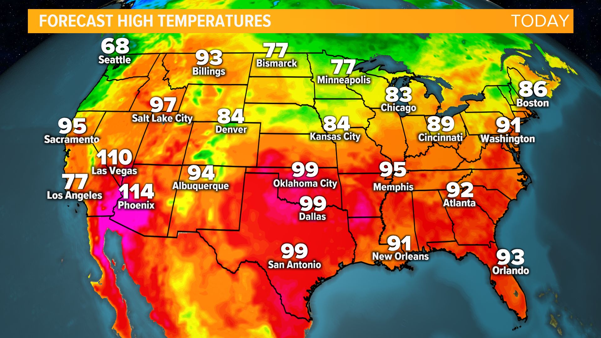 Weather Map Usa 7 Day Topographic Map of Usa with States