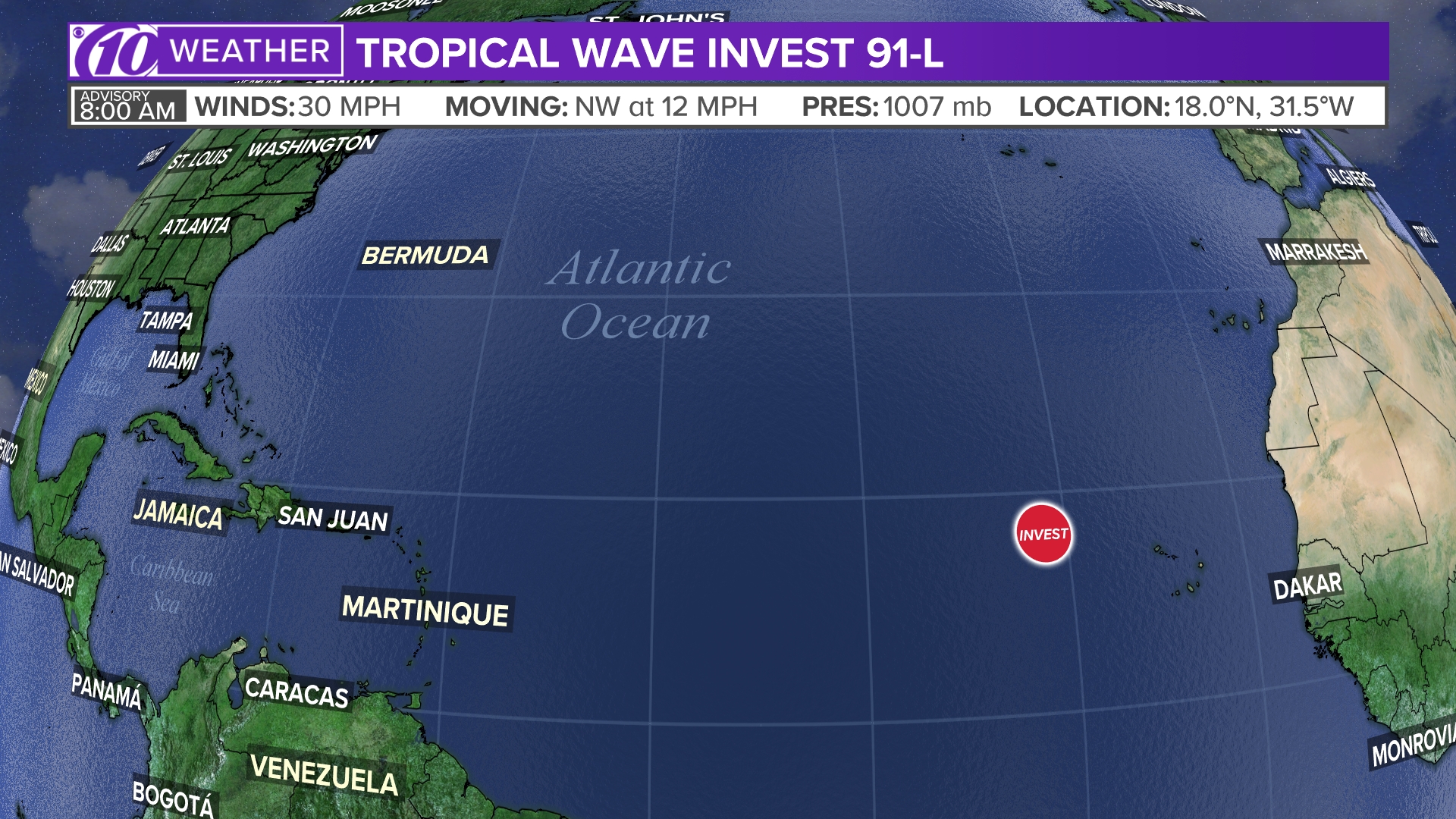 NHC forecast track Tropical Storm Florence, Remnants of Isaac and