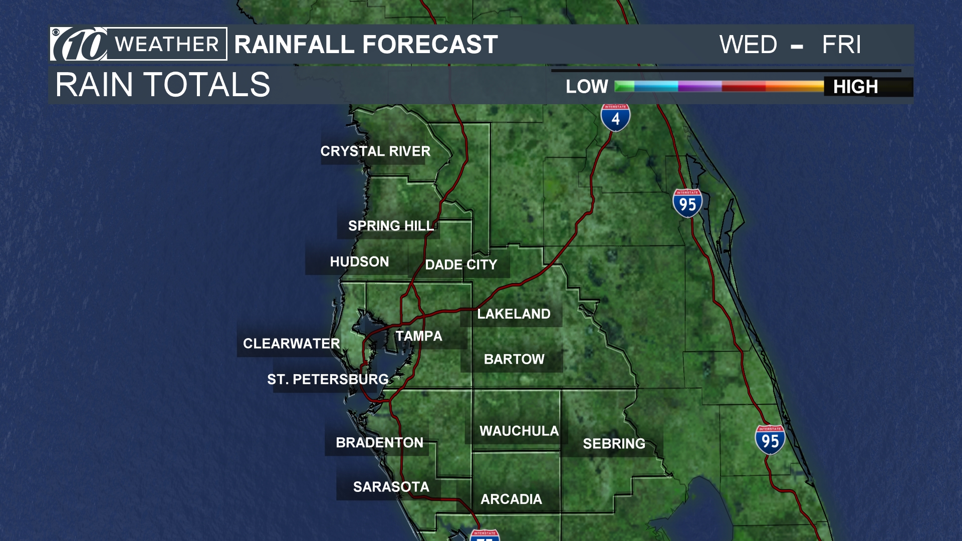 florida rain totals today tampa tv