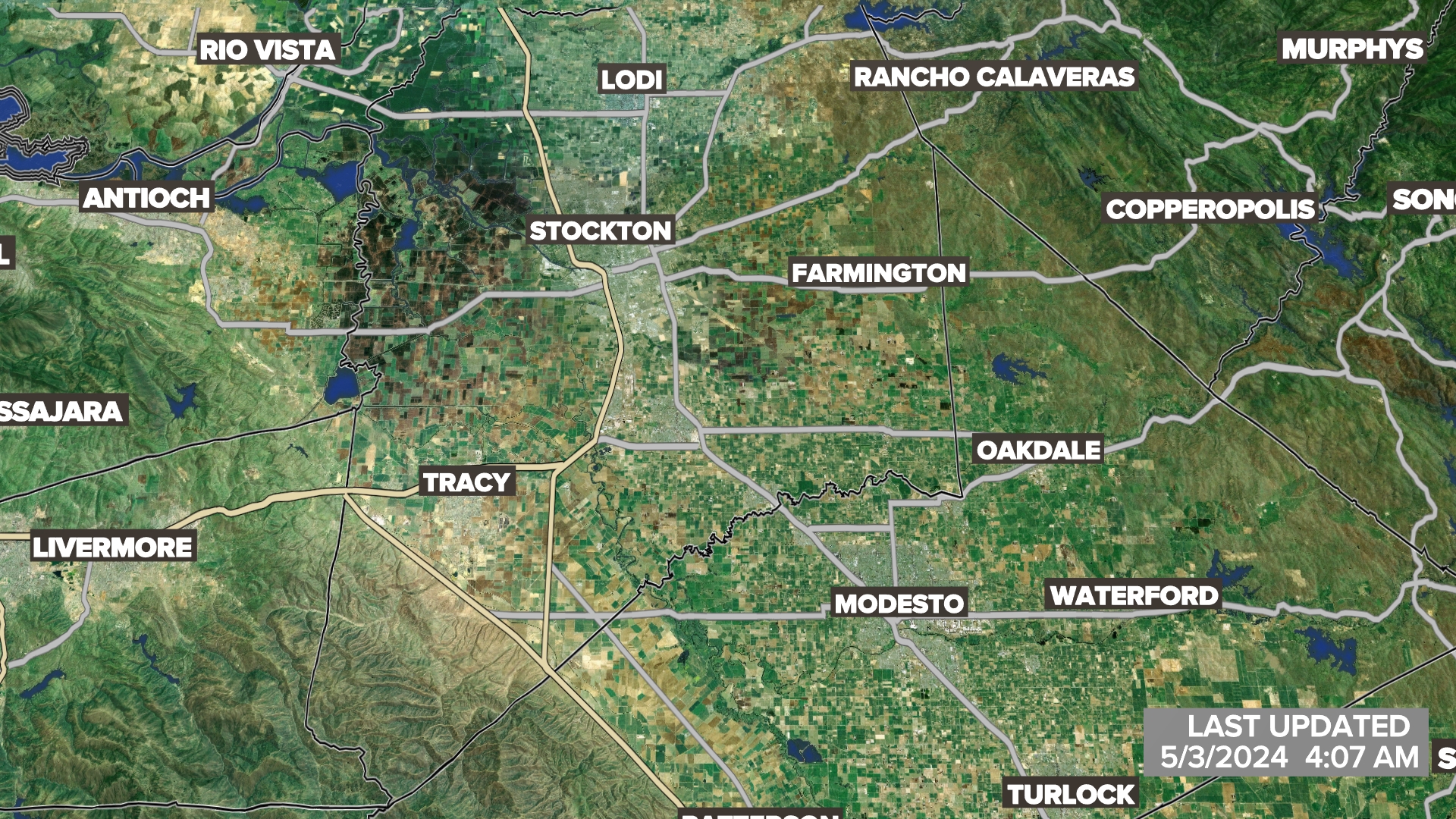 Stockton-Modesto Satellite Radar