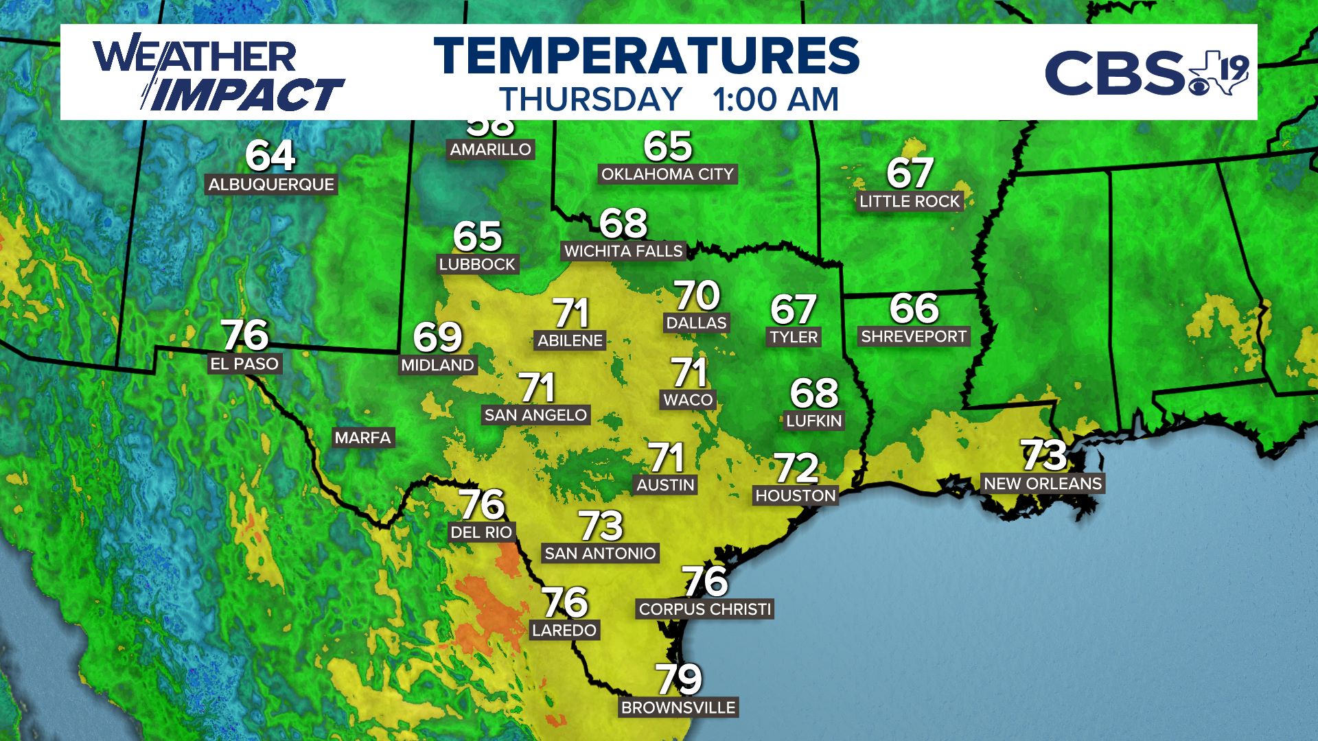 Weather Map Of Texas Today - Map