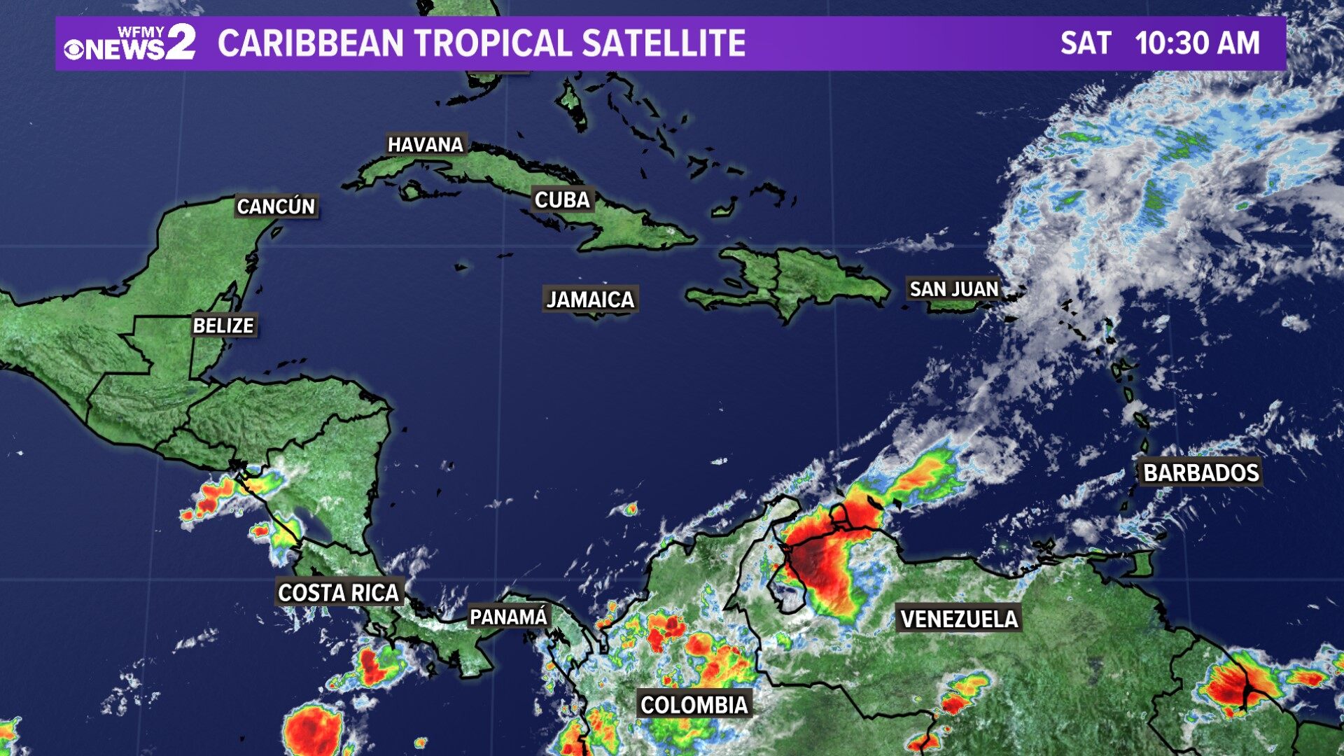 Tropical Satellite Caribbean