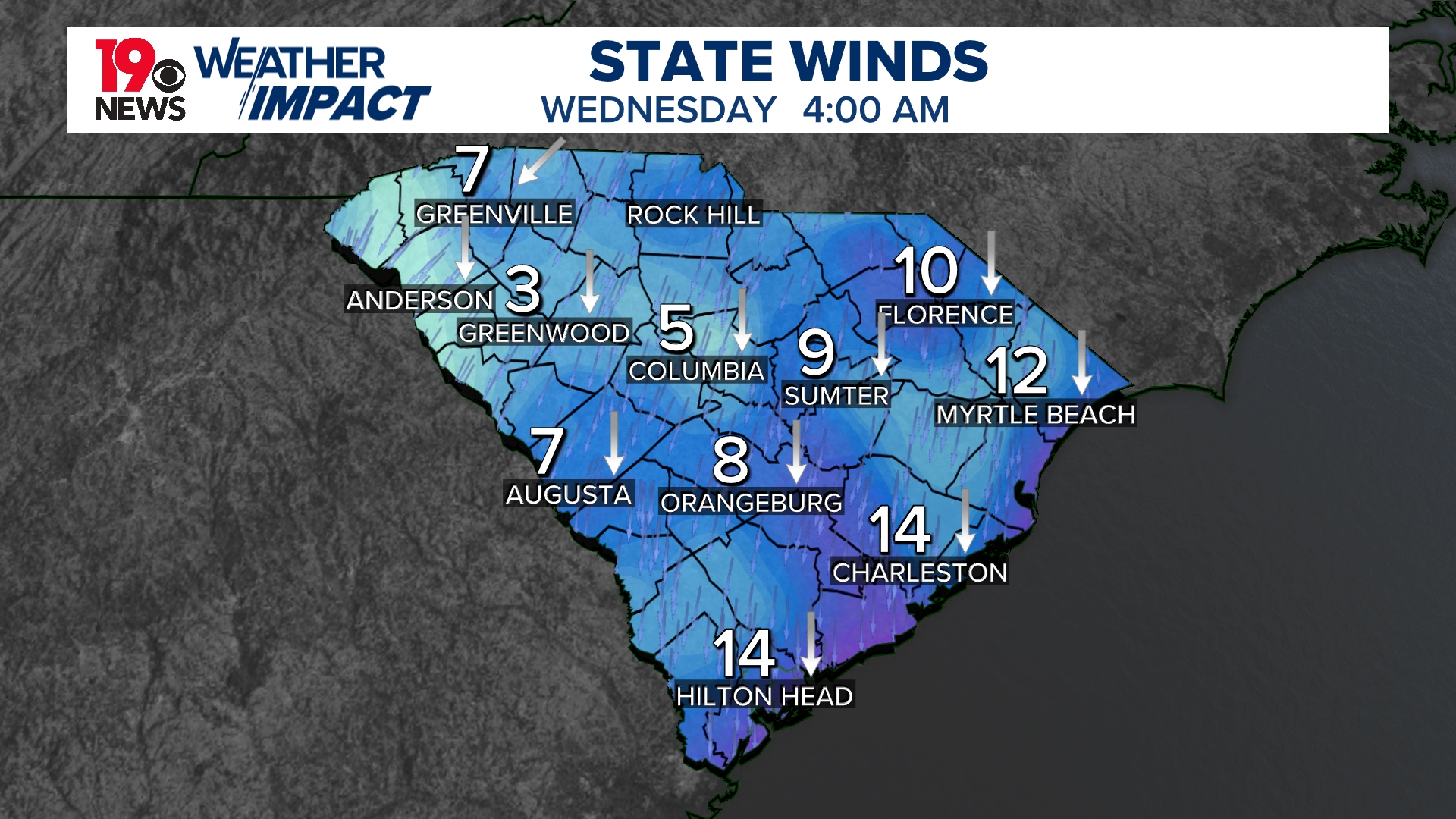 Weather Maps Temperatures Winds Precipitation Almanac Columbia
